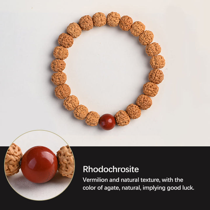 Buddha Stones Tibet Rudraksha Bodhi Seed Wealth Auspiciousness Bracelet - image 13