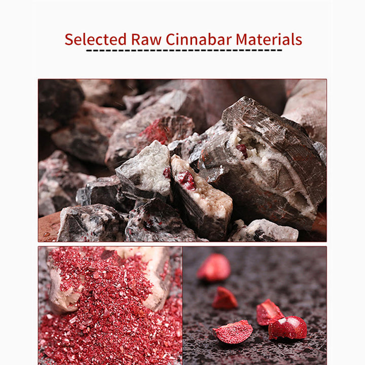 Buddha Stones One's Luck Improves Design Patern Natural Cinnabar Blessing Necklace Pendant - image 9