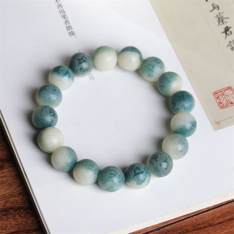 Buddha Stones Bodhi Seed Om Mani Padme Hum Engraved Keep Away Evil Spirits Bracelet - image 8