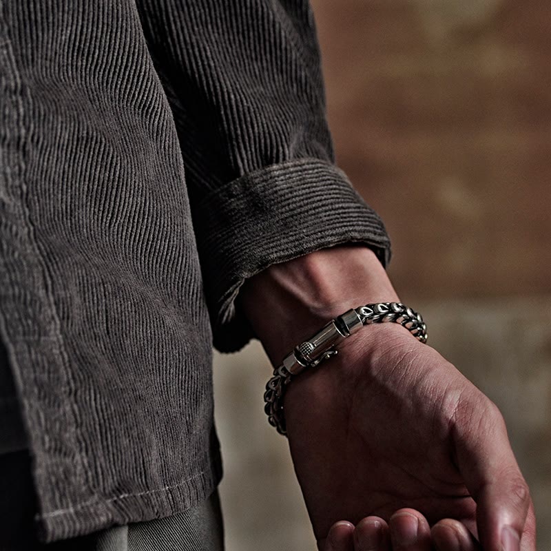 Buddha Stones Retro Dragon Scale Pattern Success Strength Bracelet - image 4