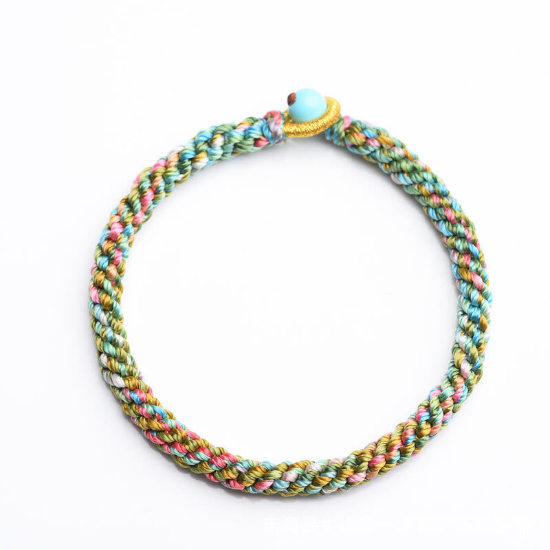 Buddha Stones Colorful Rope Luck Handcrafted Braided Child Adult Bracelet - image 9
