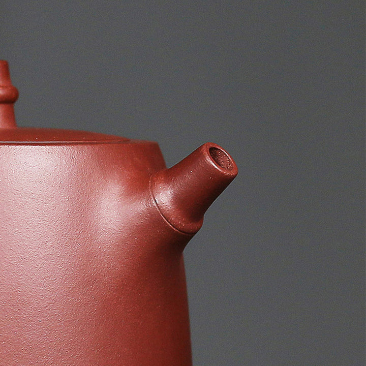 Buddha Stones Handmade Vintage Bamboo Purple Clay Kung Fu Teapot - image 7