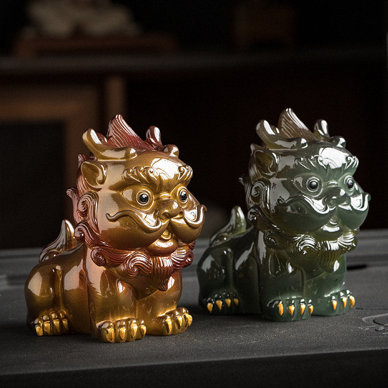 Buddha Stones Color Changing Small PiXiu Resin Tea Pet Wealth Home Figurine Decoration - image 1