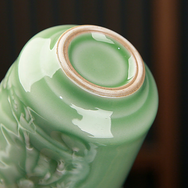 Buddha Stones Trees Pavilion Mountains Rivers Pine Ceramic Teacup Kung Fu Tea Cup - image 7