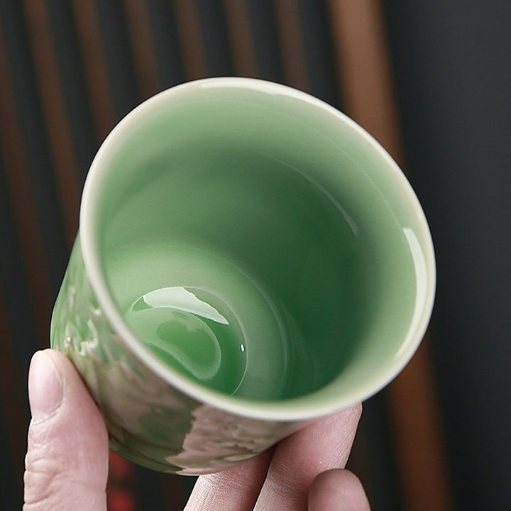 Buddha Stones Trees Pavilion Mountains Rivers Pine Ceramic Teacup Kung Fu Tea Cup - image 6