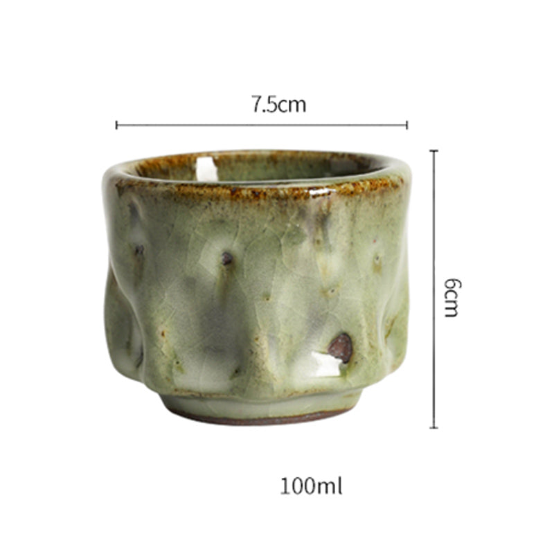 Buddha Stones Handcrafted Simple Cracked Ice Texture Chinese Jianzhan Ceramic Teacup Kung Fu Tea Cup - image 11