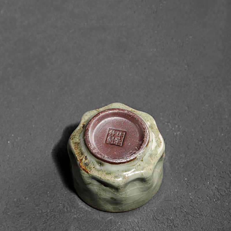 Buddha Stones Handcrafted Simple Cracked Ice Texture Chinese Jianzhan Ceramic Teacup Kung Fu Tea Cup - image 8