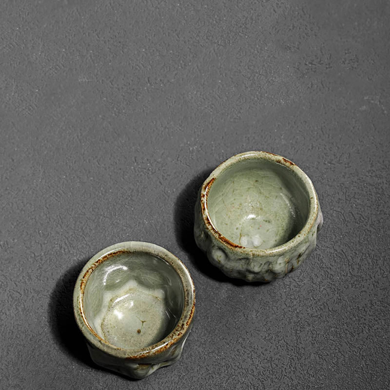 Buddha Stones Handcrafted Simple Cracked Ice Texture Chinese Jianzhan Ceramic Teacup Kung Fu Tea Cup - image 17