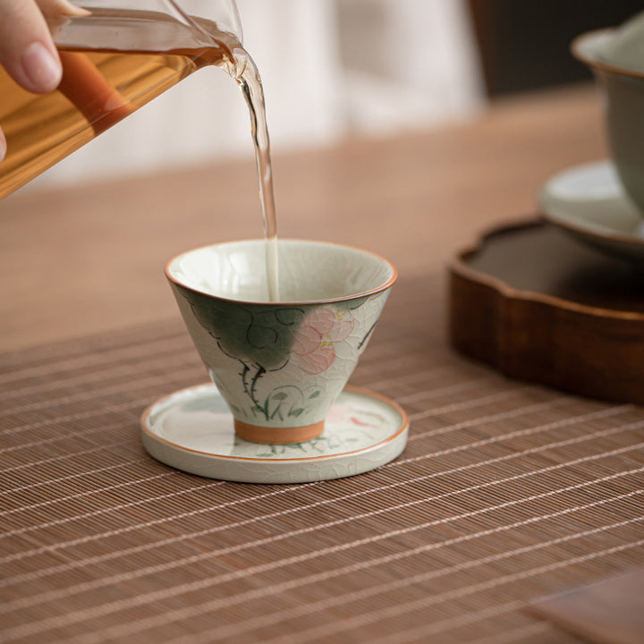 Buddha Stones Persimmon Boat Koi Fish Lotus Ceramic Teacup Kung Fu Tea Cup 50ml - image 11