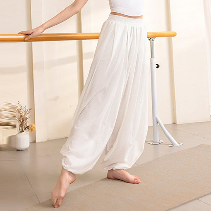 Buddha Stones Simple Design Trousers Sports Fitness Yoga Women's Yoga Pants - White Pants - US12,UK/AU16,EU44 (XL) - image 13