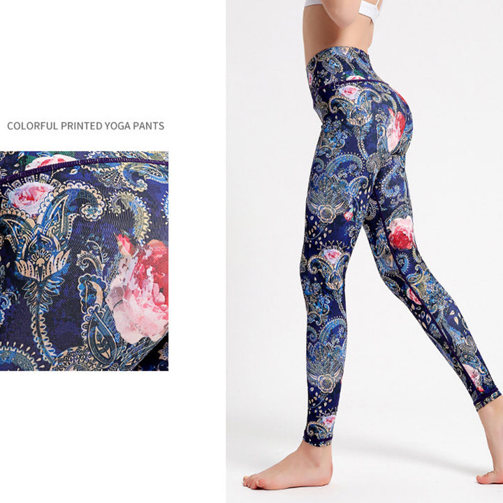 Buddha Stones Flowers Leaves Birds Print Pants Sports Fitness Yoga Dance Leggings Women's Yoga Pants - image 12