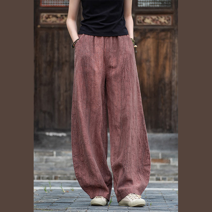 Buddha Stones Ramie Cotton Linen Pants Tie-dye Design Trousers Loose Zen Yoga Women's Pants with Pockets - image 18