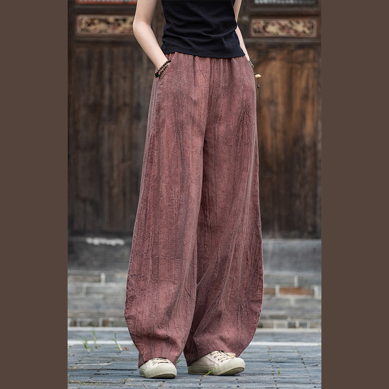 Buddha Stones Ramie Cotton Linen Pants Tie-dye Design Trousers Loose Zen Yoga Women's Pants with Pockets - image 20