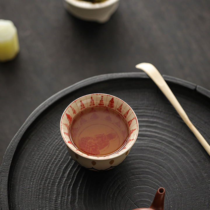 Buddha Stones Dunhuang Color Thousand Buddhas Teacup Kung Fu Tea Cup 100ml - image 2