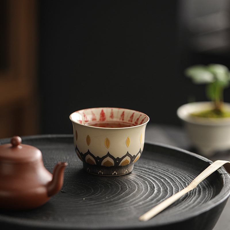 Buddha Stones Dunhuang Color Thousand Buddhas Teacup Kung Fu Tea Cup 100ml - image 1