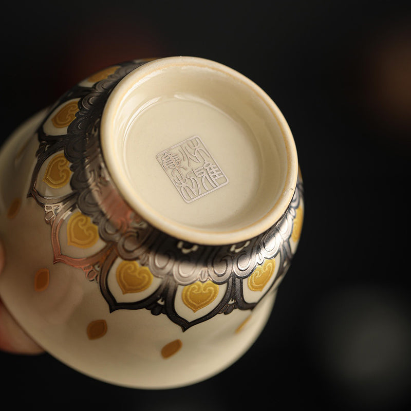 Buddha Stones Dunhuang Color Thousand Buddhas Teacup Kung Fu Tea Cup 100ml - image 5