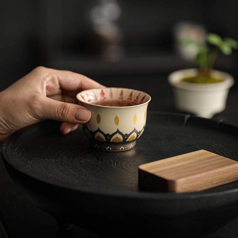 Buddha Stones Dunhuang Color Thousand Buddhas Teacup Kung Fu Tea Cup 100ml - image 9