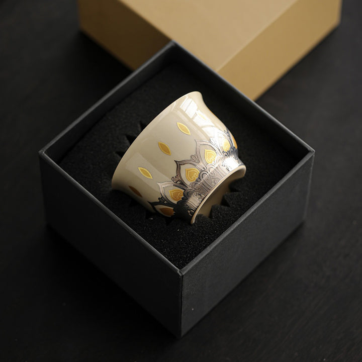 Buddha Stones Dunhuang Color Thousand Buddhas Teacup Kung Fu Tea Cup 100ml - image 11