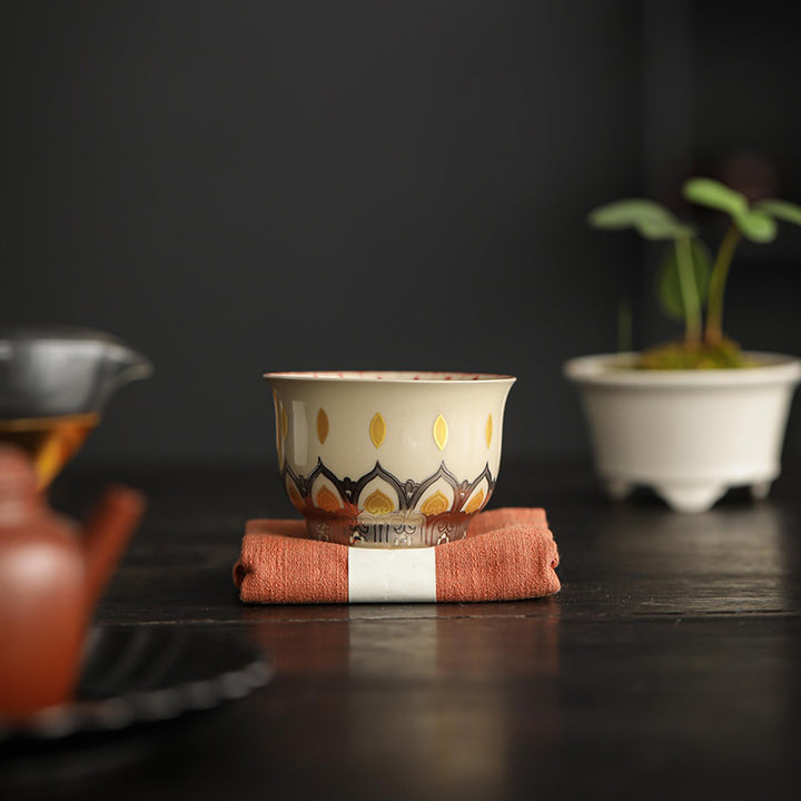 Buddha Stones Dunhuang Color Thousand Buddhas Teacup Kung Fu Tea Cup 100ml - image 7