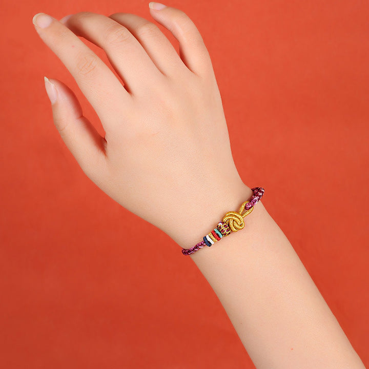 Buddha Stones Handmade Dunhuang Colorful Rope Protection Braid String Bracelet - image 10