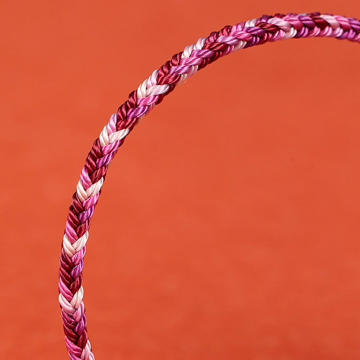 Buddha Stones Handmade Dunhuang Colorful Rope Protection Braid String Bracelet - image 7