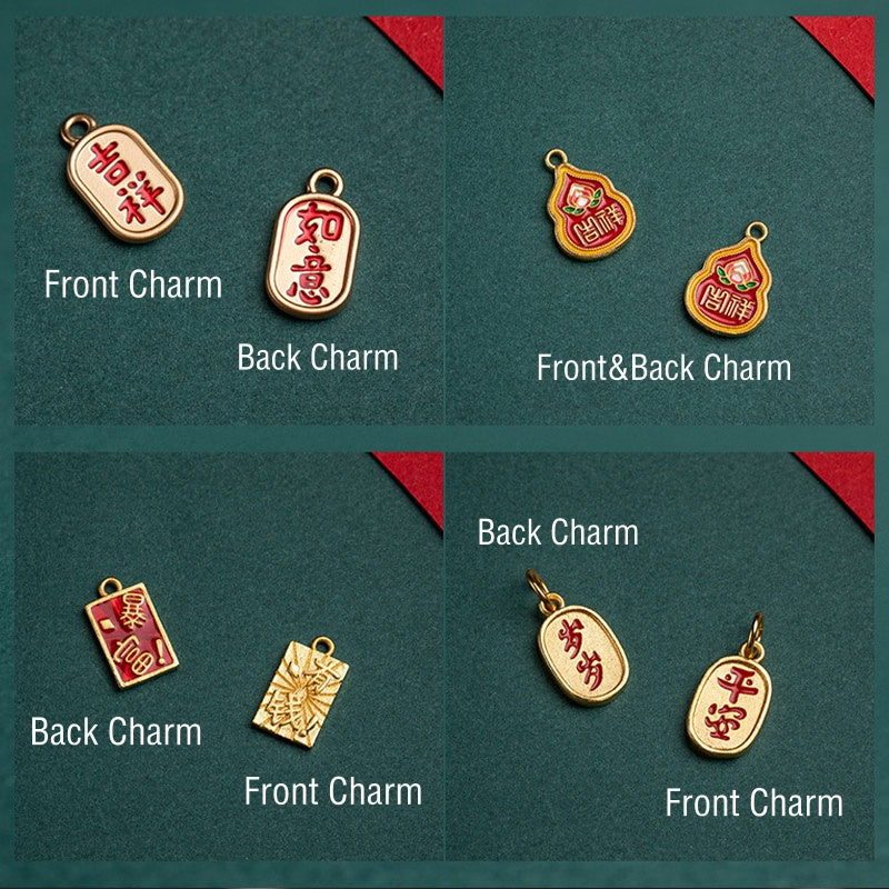 Buddha Stones Dancing Lion Auspicious Ruyi Safe Peace Rich Copper Wealth Phone Hanging Decoration - image 17