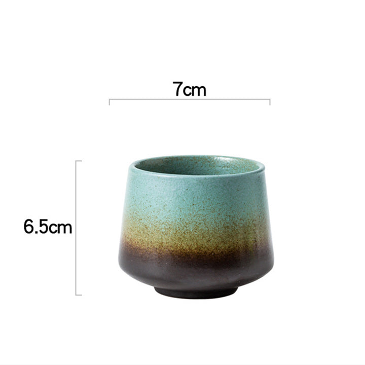 Buddha Stones Retro Kiln Change Ceramic Coffee Mug Tea Espresso Coffee Cup 200ml - Light Blue 7cm*6.5cm*200ml - image 11