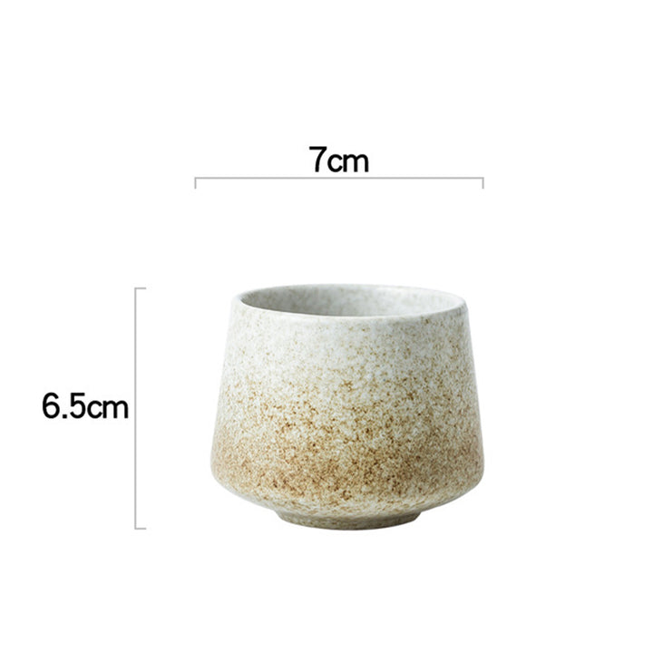 Buddha Stones Retro Kiln Change Ceramic Coffee Mug Tea Espresso Coffee Cup 200ml - Retro White 7cm*6.5cm*200ml - image 4