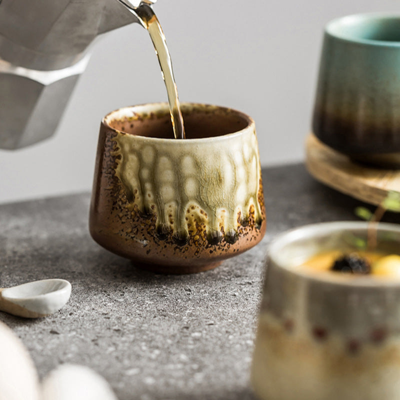 Buddha Stones Retro Kiln Change Ceramic Coffee Mug Tea Espresso Coffee Cup 200ml - image 10