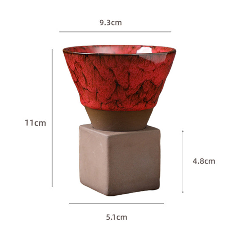 Buddha Stones Retro Kiln Change Ceramic Coffee Mug Tea Latte Espresso Coffee Cup With Base 200ml - image 12