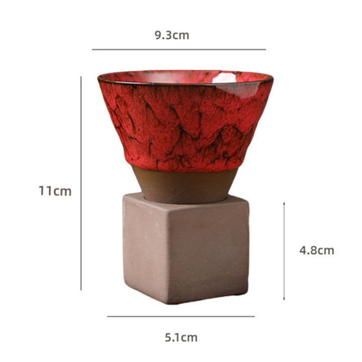 Buddha Stones Retro Kiln Change Ceramic Coffee Mug Tea Latte Espresso Coffee Cup With Base 200ml - image 12