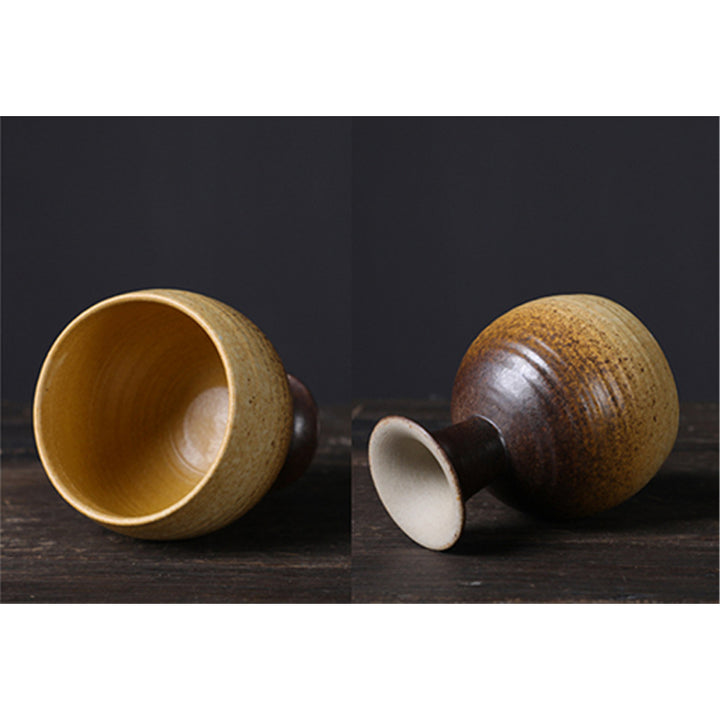 Buddha Stones Small Capacity Goblet Design Ceramic Wine Coffee Mug Tea Coffee Cup 170ml - image 4