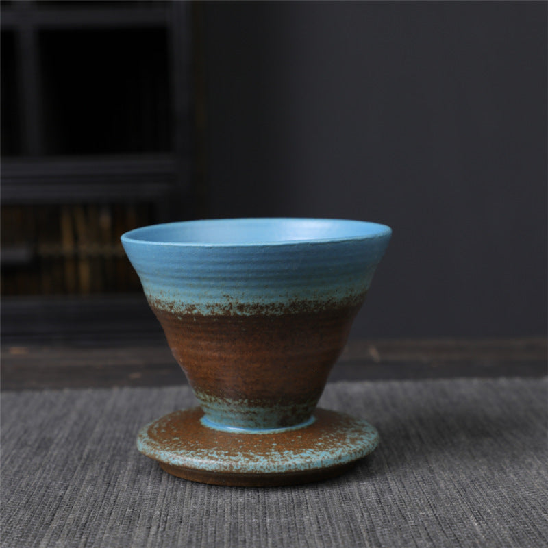 Buddha Stones Vintage Design Ceramic Coffee Mug Tea Espresso Coffee Cup 150ml - Blue Brown 9cm*9cm*8cm*150ml - image 7