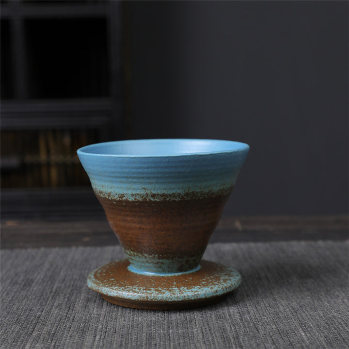 Buddha Stones Vintage Design Ceramic Coffee Mug Tea Espresso Coffee Cup 150ml - Blue Brown 9cm*9cm*8cm*150ml - image 7