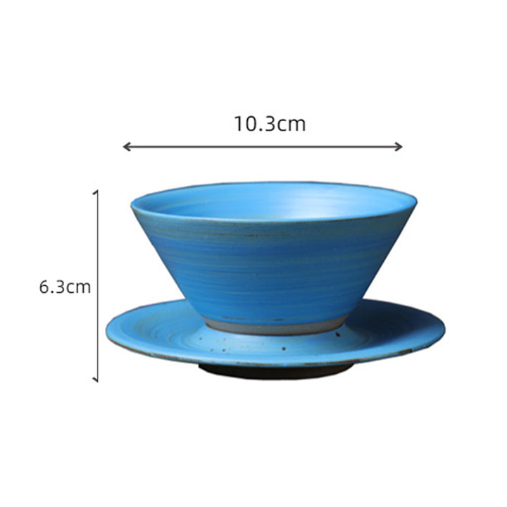 Buddha Stones Planet Design Ceramic Coffee Mug Rough Pottery Tea Coffee Cup With Saucer - image 12