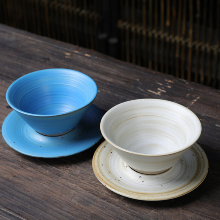 Buddha Stones Planet Design Ceramic Coffee Mug Rough Pottery Tea Coffee Cup With Saucer - image 8