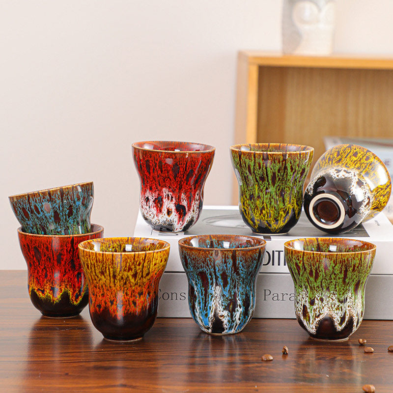 Buddha Stones Vintage Kiln Change Design Ceramic Coffee Mug Tea Cup 150ml - image 1