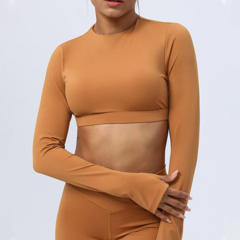 Buddha Stones 2Pcs Long Sleeve Backless Top Bra Leggings Pants Fitness Yoga Outfit Set - image 4