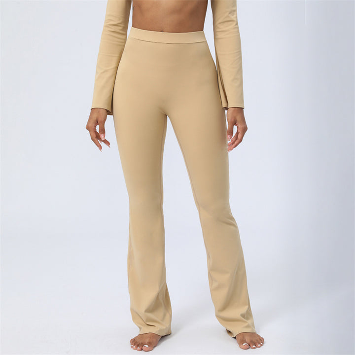 Buddha Stones Long Sleeve Backless Strap Top Bra Flare Pants Fitness Yoga Outfit - Brown - Pants - US8-10,UK/AU12-14,EU40-42 (XL)  - image 18