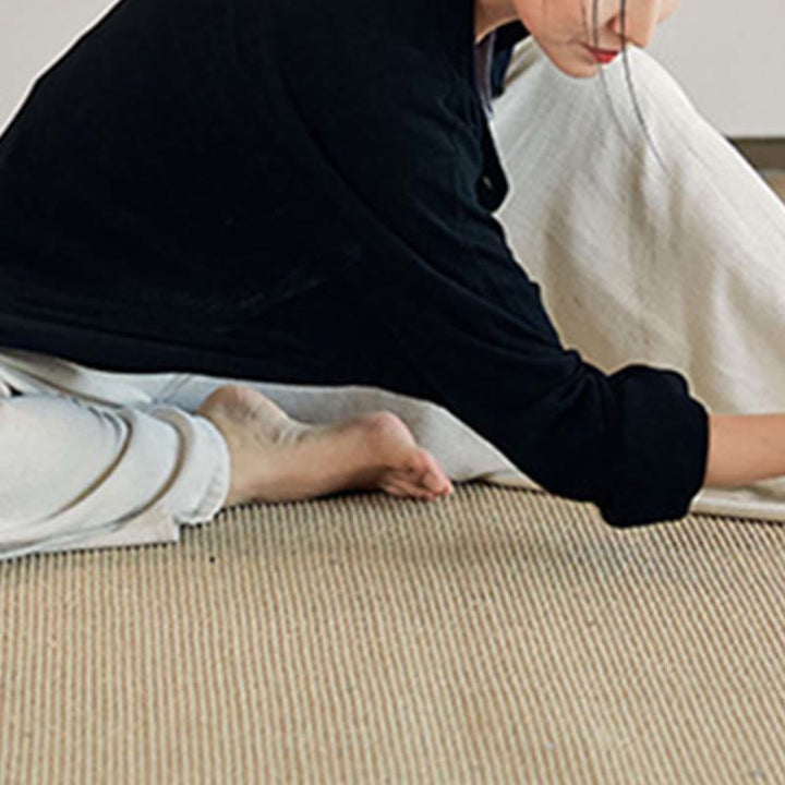 Buddha Stones Plain Long Sleeve Coat Jacket Top Wide Leg Pants Zen Tai Chi Yoga Meditation Clothing - image 18