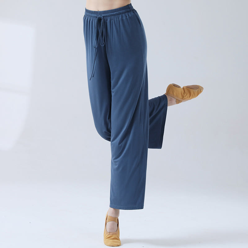 Buddha Stones Loose Modal Drawstring Wide Leg Pants For Yoga Dance - Royalblue - US12,UK/AU16,EU44 (3XL) - image 18