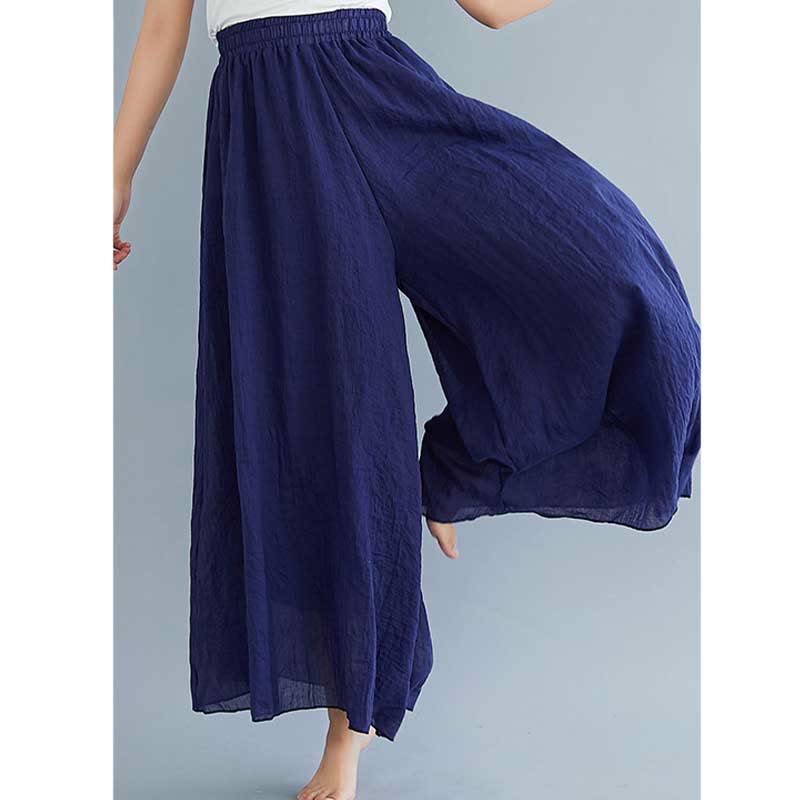 Buddha Stones Women Casual Loose Cotton Linen Wide Leg Pants For Yoga Dance - image 45