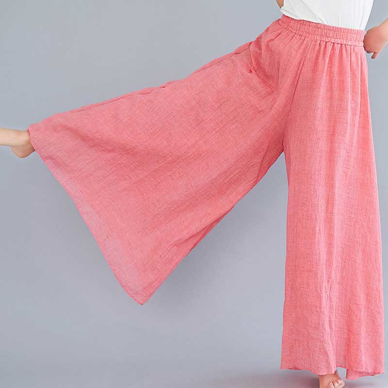 Buddha Stones Women Casual Loose Cotton Linen Wide Leg Pants For Yoga Dance - image 19