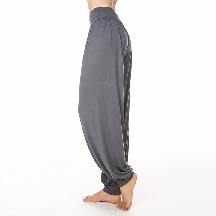 Buddha Stones Solid Color Modal Yoga Dance Long Harem Pants - Dark Gray - US14,UK/AU18,EU46 (3XL) - image 16