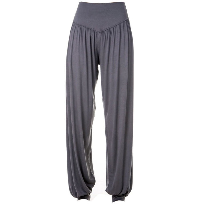 Buddha Stones Solid Color Modal Yoga Dance Long Harem Pants - image 17