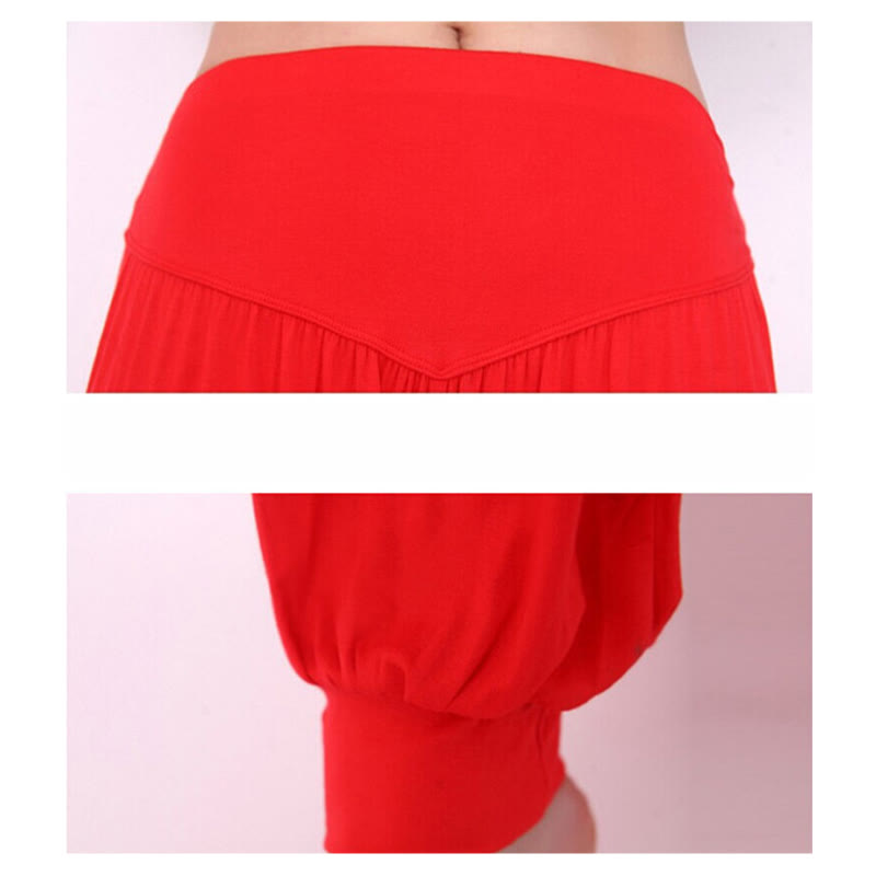 Buddha Stones Solid Color Modal Yoga Dance Long Harem Pants - image 29