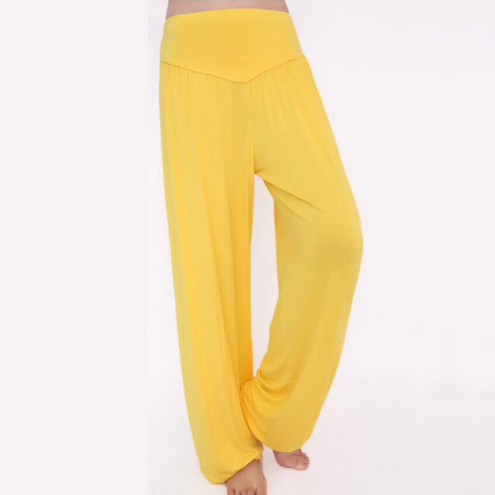 Buddha Stones Solid Color Modal Yoga Dance Long Harem Pants - image 49