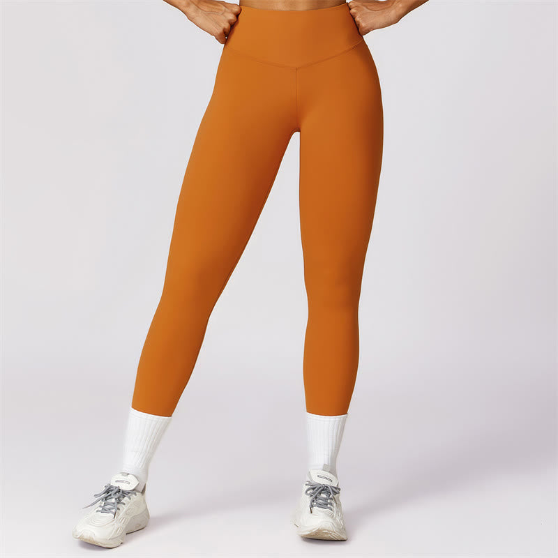 Buddha Stones Women Short Sleeve T-Shirt Top High Waist Leggings Pants For Sports Yoga - Orange - Pants - US8-10,UK/AU12-14,EU40-42 (XL)  - image 20