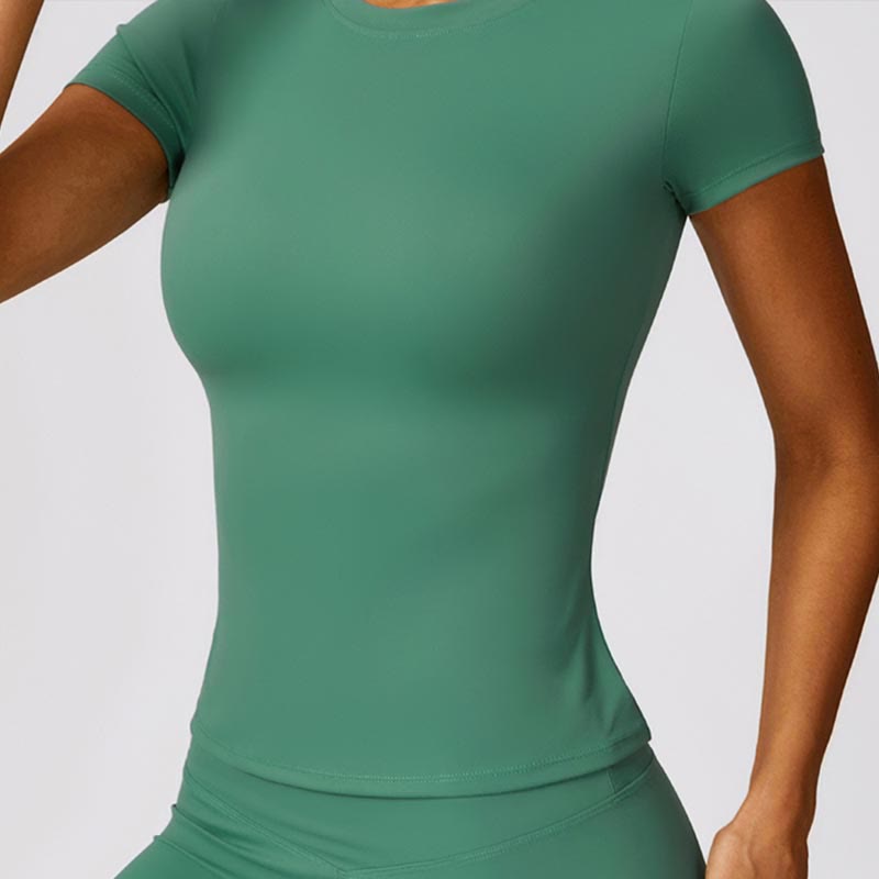 Buddha Stones Women Short Sleeve T-Shirt Top High Waist Leggings Pants For Sports Yoga - image 32