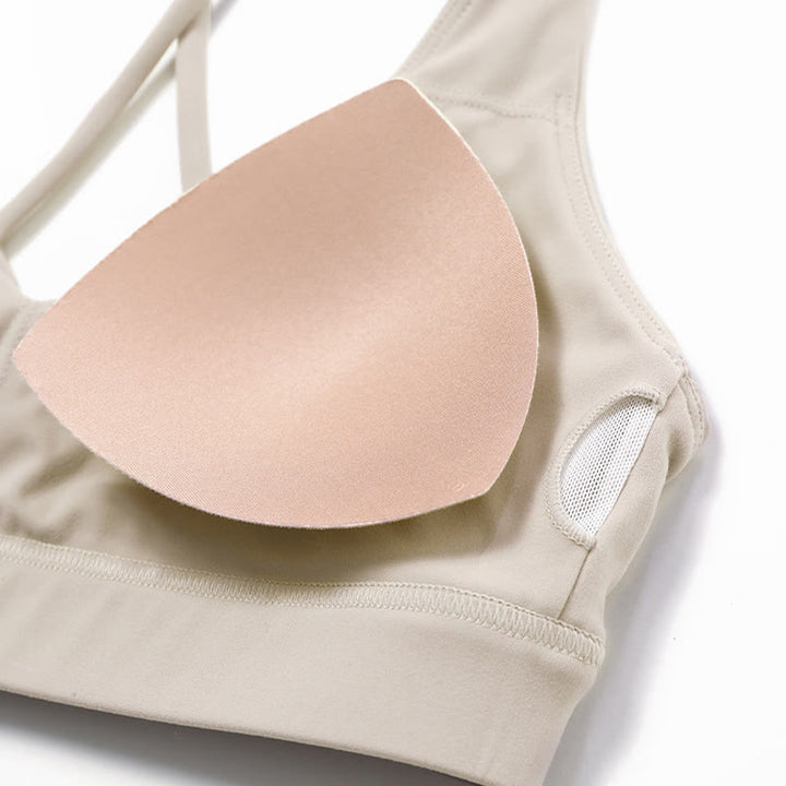 Buddha Stones Gym Sports Yoga Backless Bra Crop Tank Top Breathable Shorts - image 33